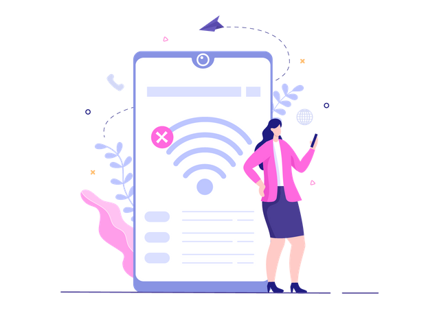 Sem sinal wi-fi  Ilustração