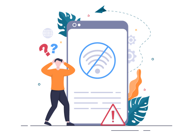Sem sinal wi-fi  Ilustração