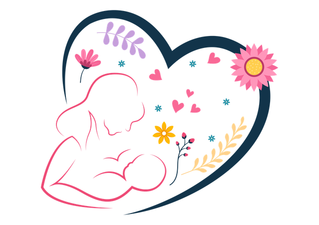 Semana Mundial de la Lactancia Materna  Ilustración
