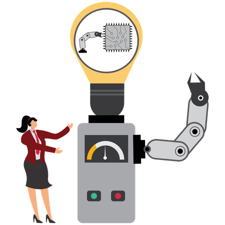Semiconductor manufacturing process idea lightbulb  Illustration