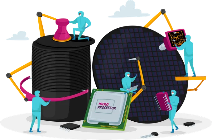 Semiconductor manufacturing process  Illustration