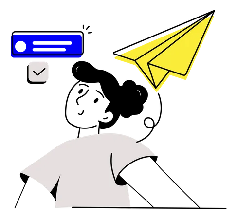 Send Message  Illustration