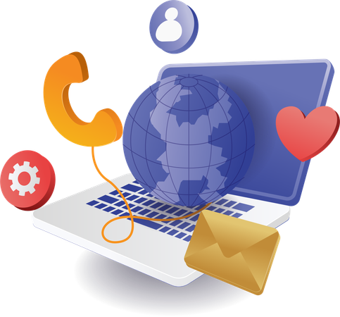 Sending and receiving marketing mails  Illustration