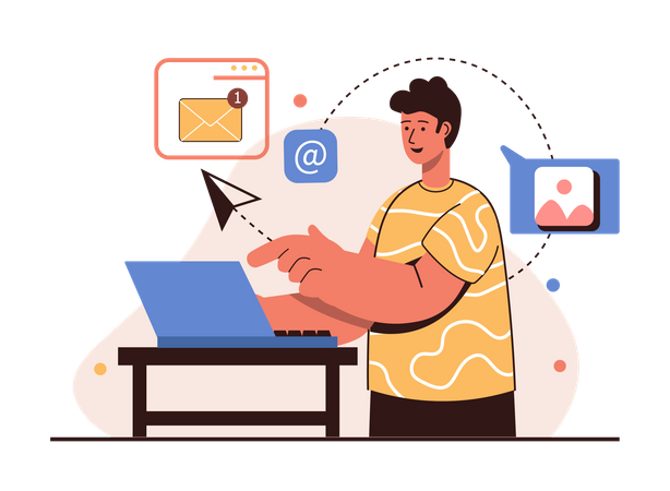 Sending email  Illustration