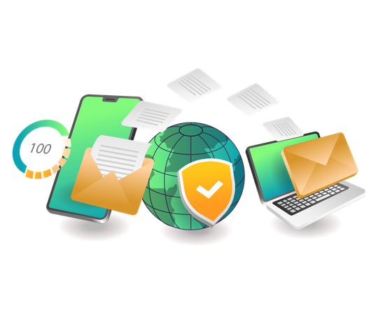 Sending Emails Security  Illustration