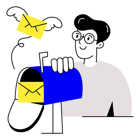 Sending Mail  Illustration