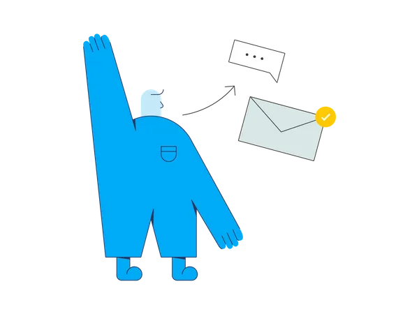 Sending mail  Illustration