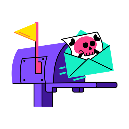 Sending malicious emails with trojans  Illustration