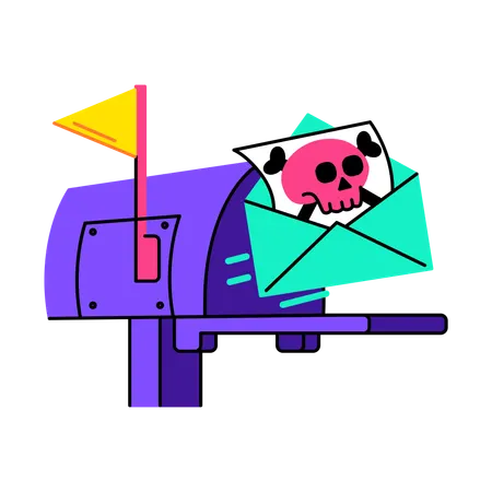 Sending malicious emails with trojans  Illustration
