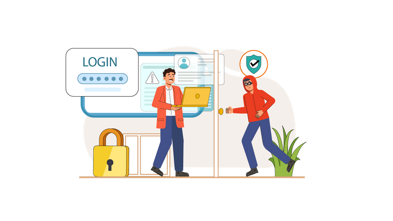 Senha de login  Ilustração