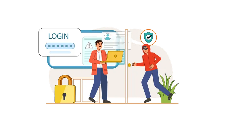 Senha de login  Ilustração