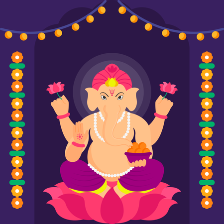 Senhor Ganesha  Ilustração