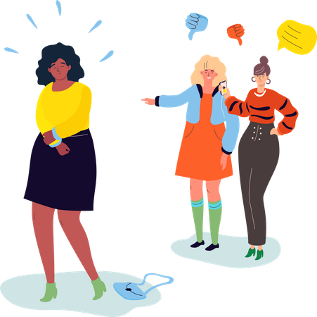Senior bullying junior employee  Illustration
