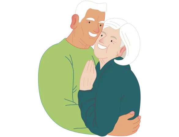 Senior citizen couple  Illustration