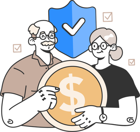 Senior citizen Insurance  Illustration