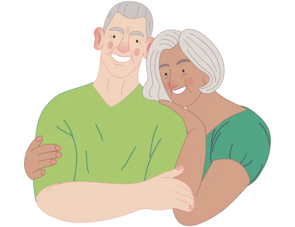 Senior Couple  Illustration