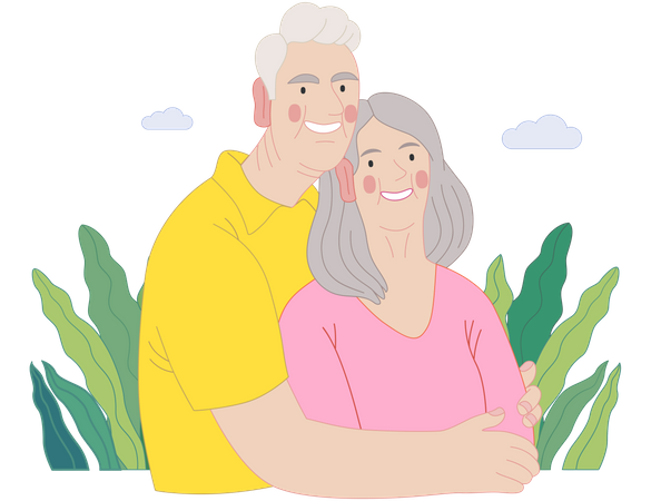 Senior Couple  Illustration