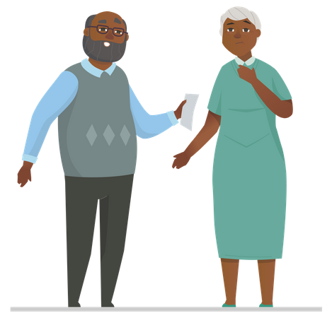 Senior couple  イラスト