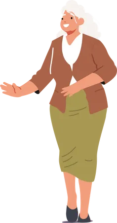 Senior female character Illustration