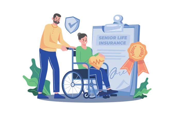 Senior Life Insurance  Illustration