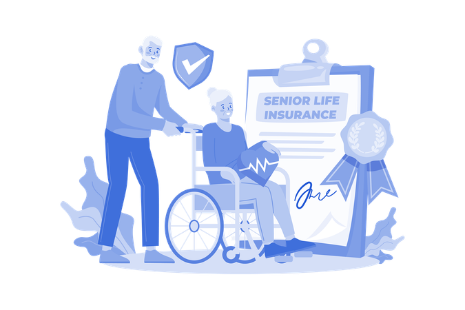 Senior Life Insurance  Illustration