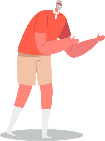Senior Male Character  Illustration