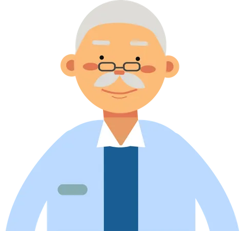 Senior Male Doctor Illustration