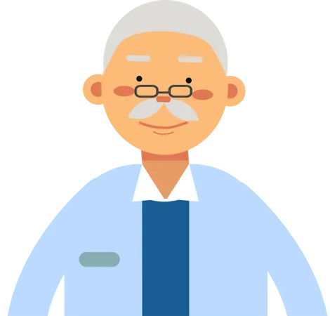 Senior Male Doctor  Illustration