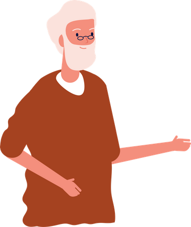 Senior Man Illustration