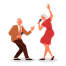 old people singing song illustration svg