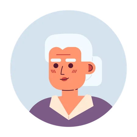 Senior silver haired woman  Illustration