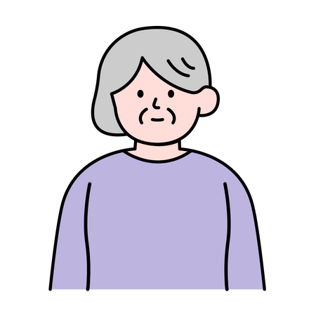 Senior Woman  Illustration