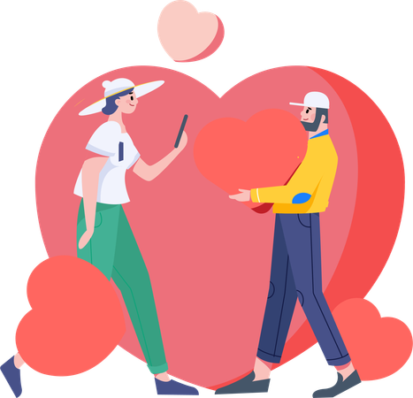 Sentiment romantique  Illustration