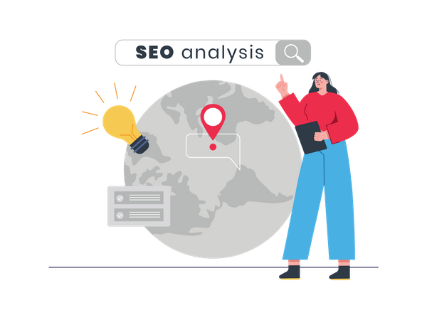 SEO Analysis  Illustration