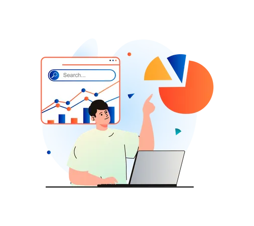 SEO Analysis  Illustration