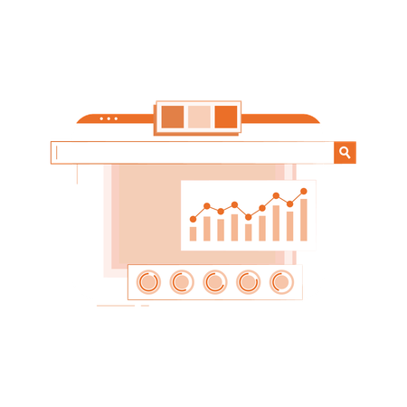 Seo analytics dashboard  Illustration