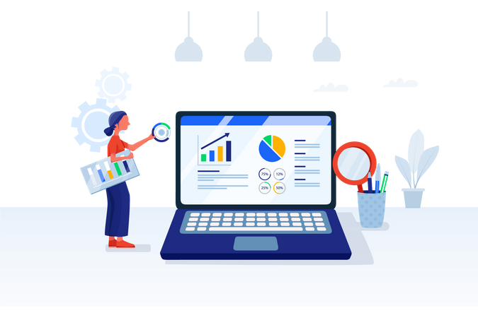 SEO analytics  Illustration