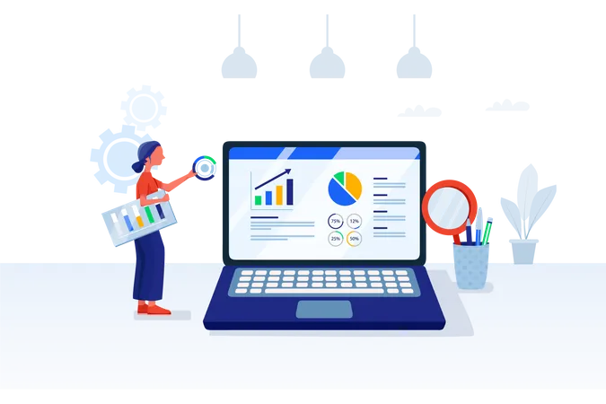 SEO analytics  Illustration