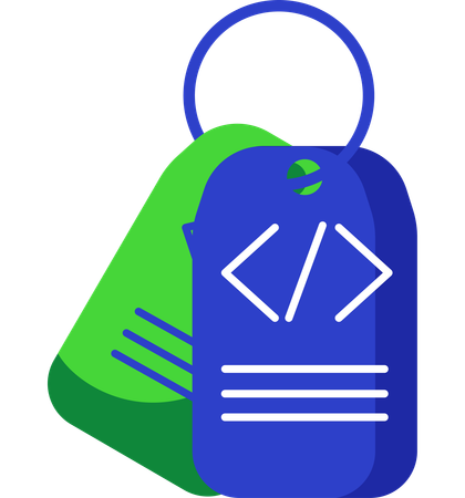 SEO and Content Marketing Tag  Illustration