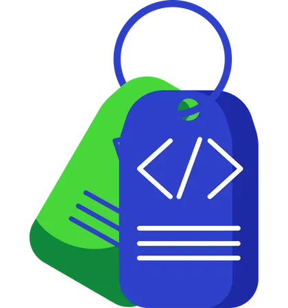 SEO and Content Marketing Tag  Illustration