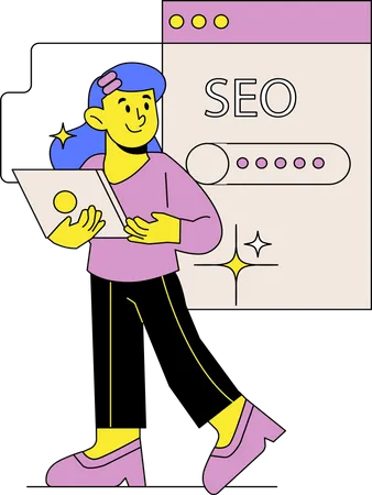 SEO Browser  Illustration