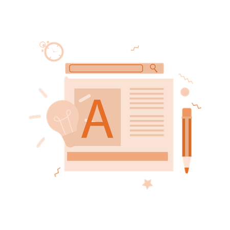 Seo content creation  Illustration