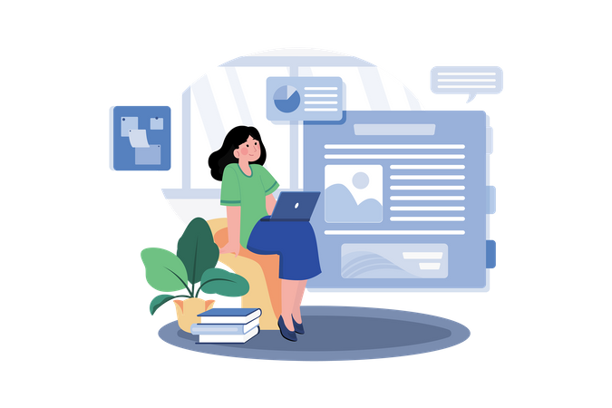 Seo Content  Illustration