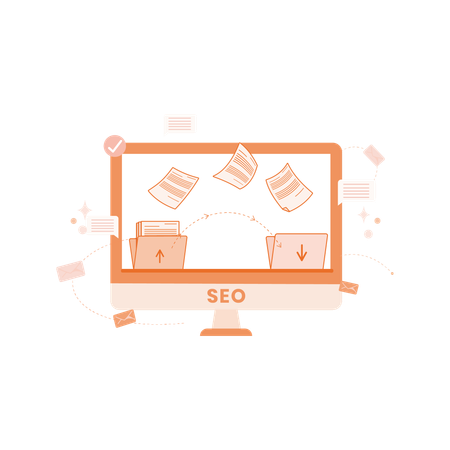 Seo content management  Illustration