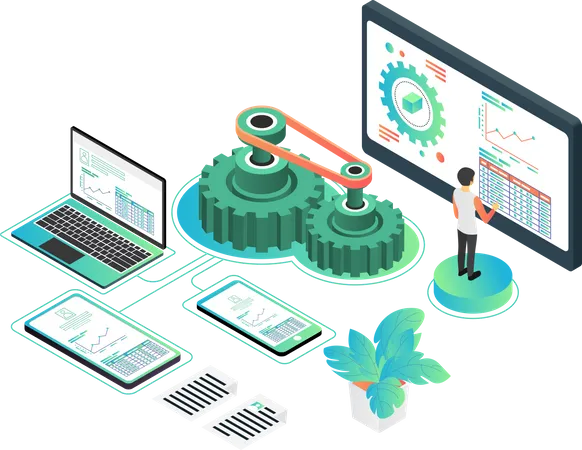 SEO Dashboard Analyse  Illustration