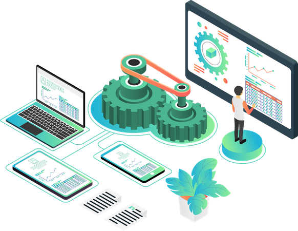 Seo Dashboard Analysis  Illustration