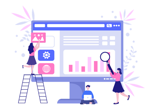 Seo Dashboard Analysis  Illustration