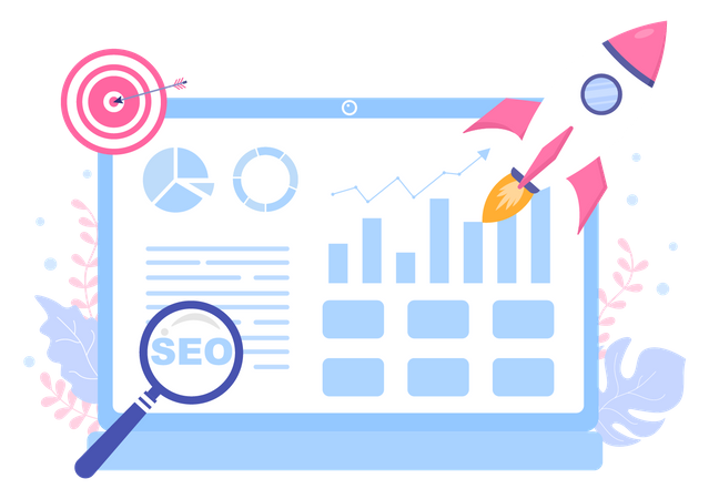 SEO Dashboard  Illustration