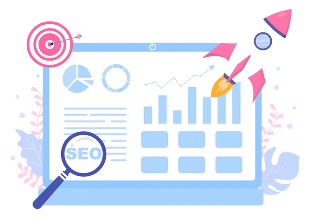 SEO Dashboard  Illustration