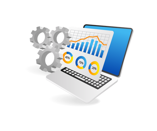 Estadísticas de datos seo  Illustration